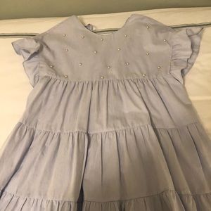 Super cute light blue dress with pearl detailing!